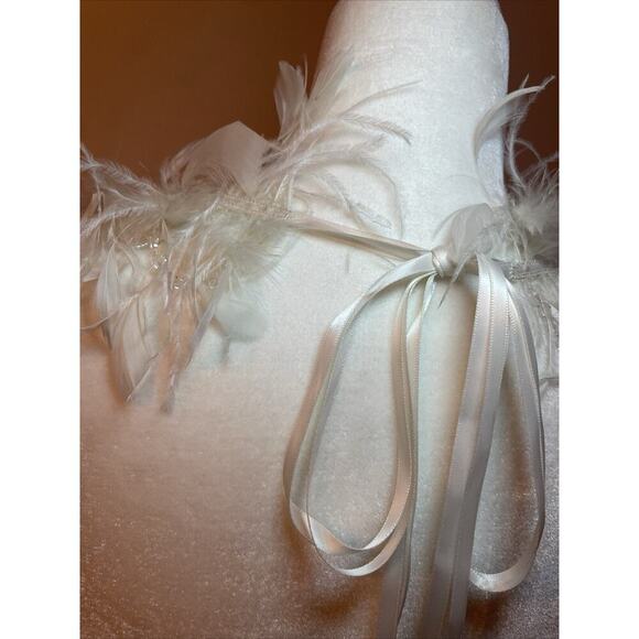 Ralph Lauren Black Label Beaded Feather Cashmere Sweater Tank Top Formal Blouse - Picture 11 of 11